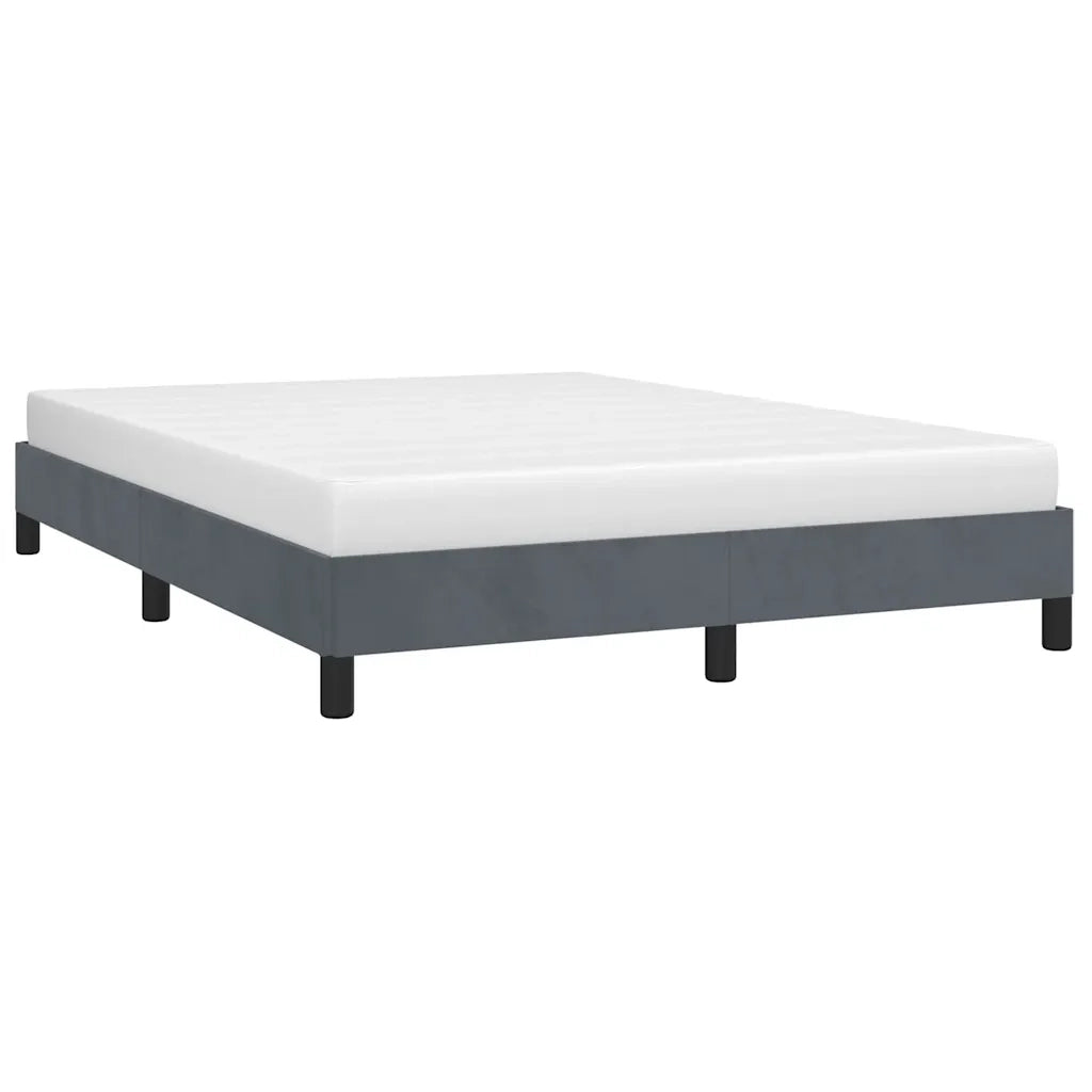 Struttura letto senza Materasso Grigio Scuro 152x203 cm matrimoniale Velluto 347010