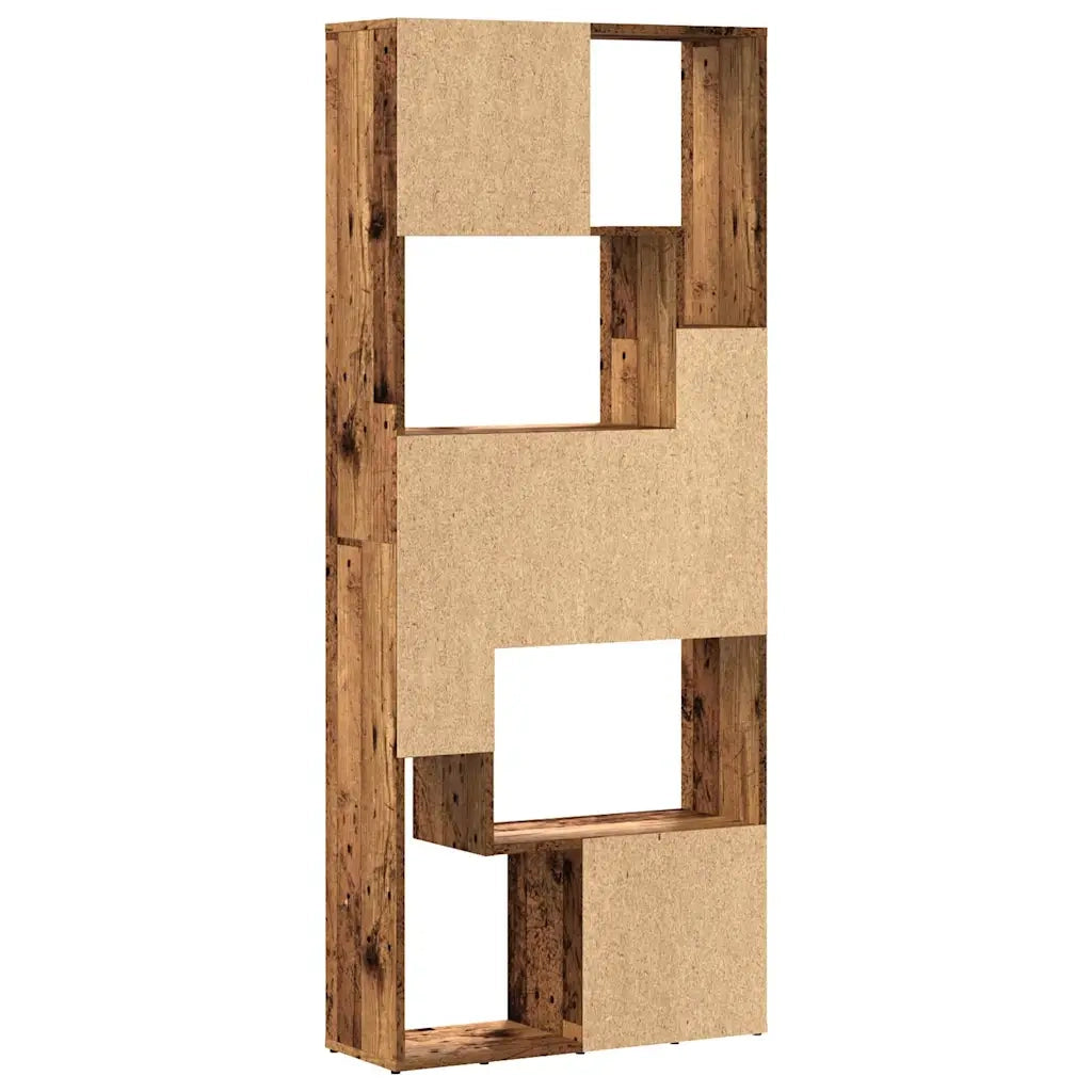 Libreria-Scaffale per Libri-Mobile di Stoccaggio Legno Antico 67x24x161 cm in Truciolato