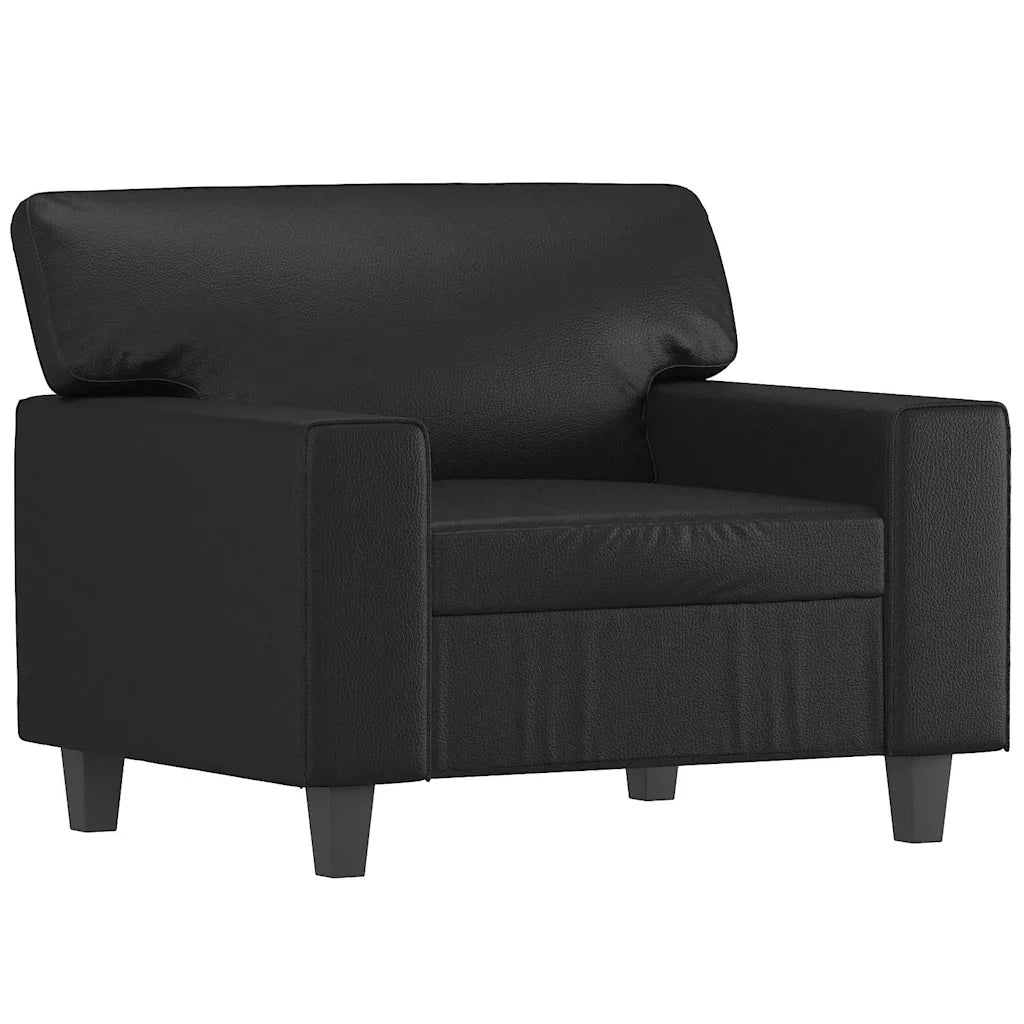 Divano Sedia-Poltrona Nera 60 cm in Similpelle 803624