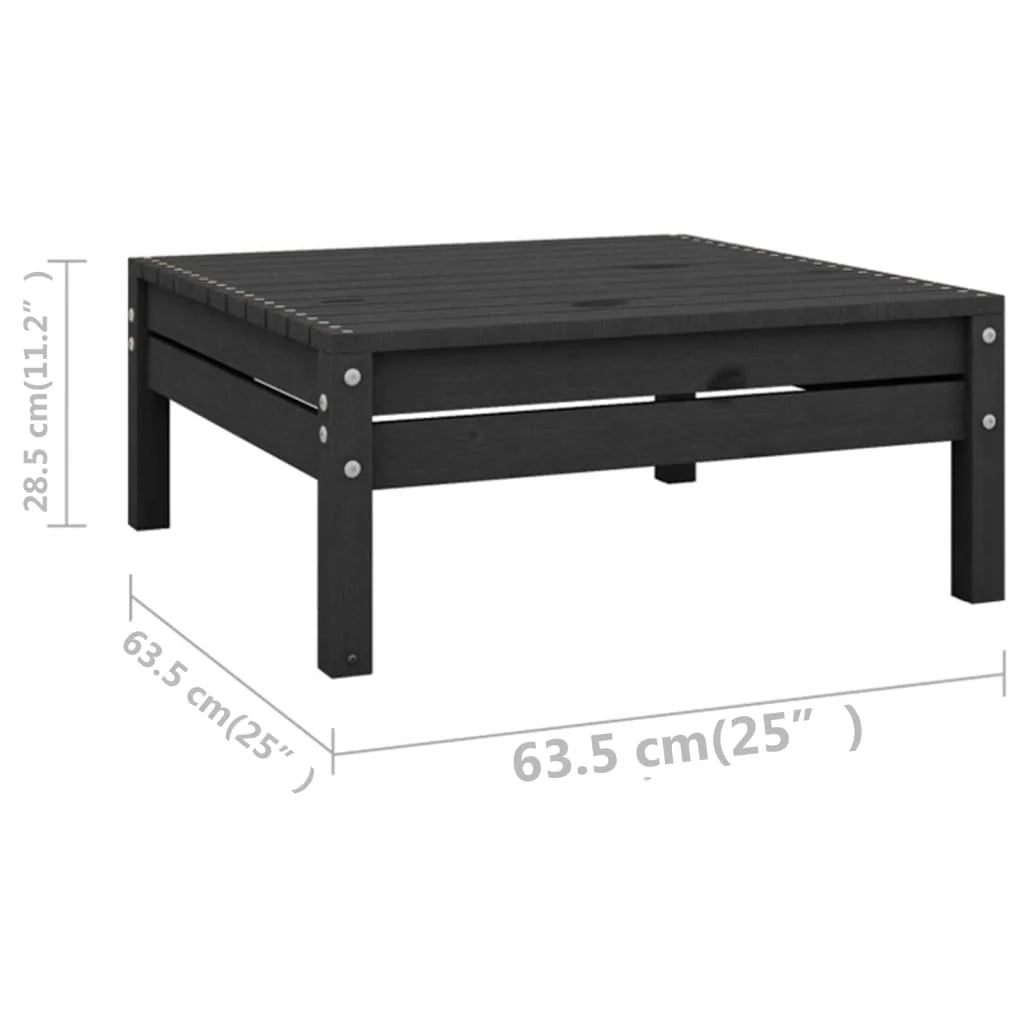 Set di mobili da giardino mobili da esterno 6 pezzi legno di pino massiccio nero 02_0017044