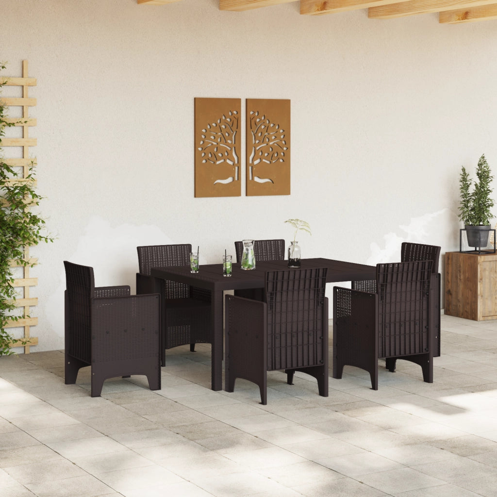 Mesa da Giardino Marrone 150x100x73 cm in Polirattan