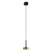 Hole Sospensione Nero/Oro LED 13W 38° IP20 3000K CRI90 - Lampada a sospensione potente in alluminio per interni - Rossini Group