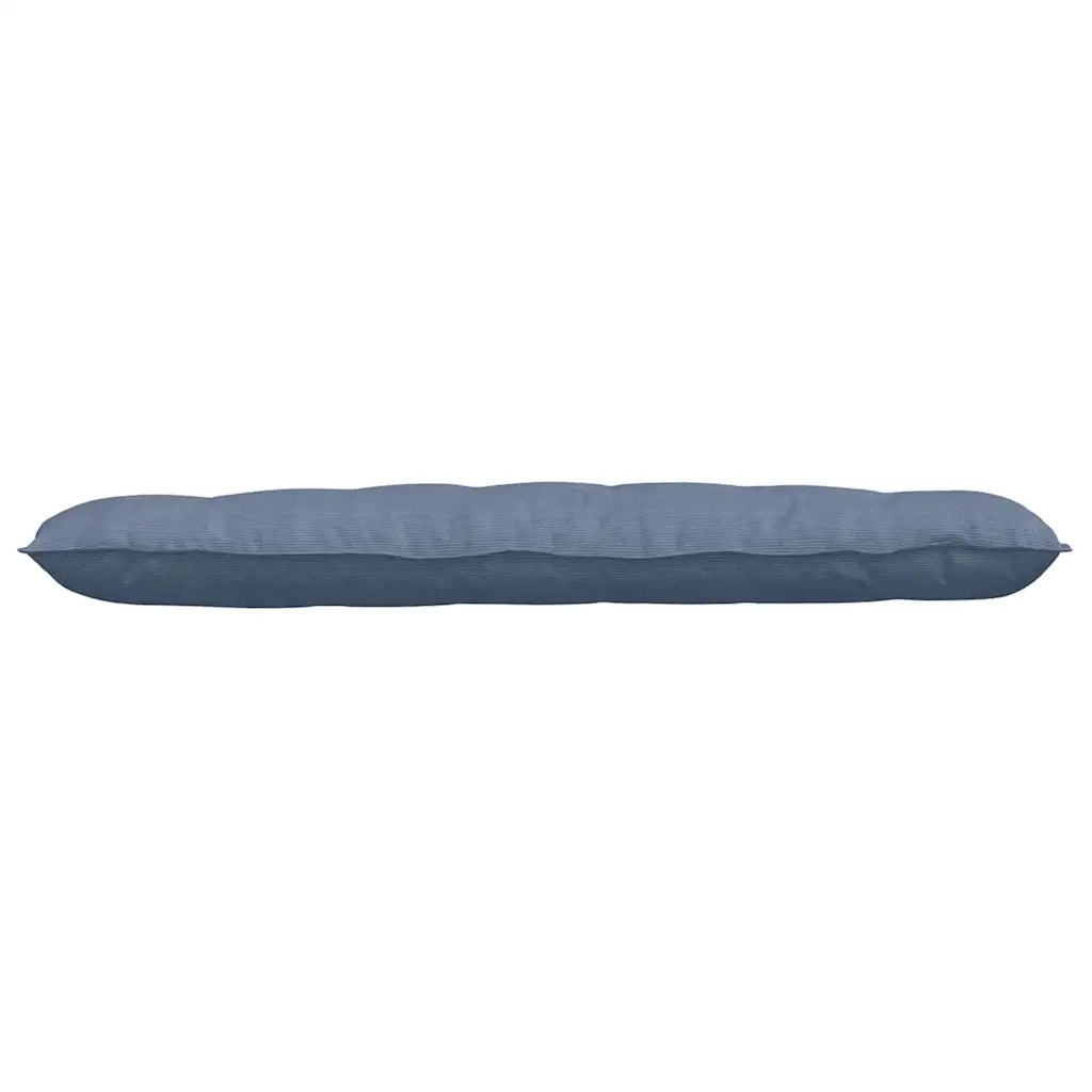 Cuscino per Schiena Blu 160 x 50 cm Tessuto in Cords