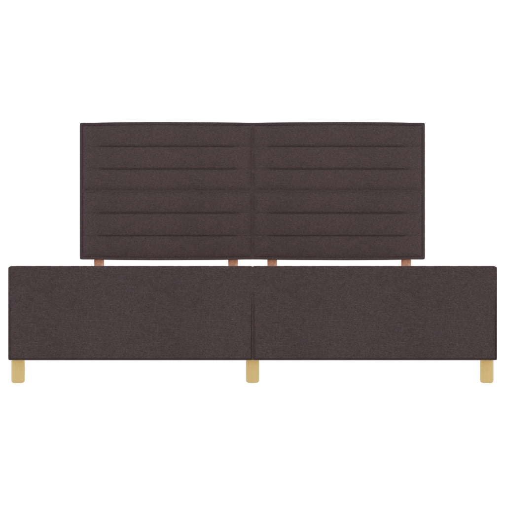 Letto  Marrone Scuro 200x200 cm in Tessuto