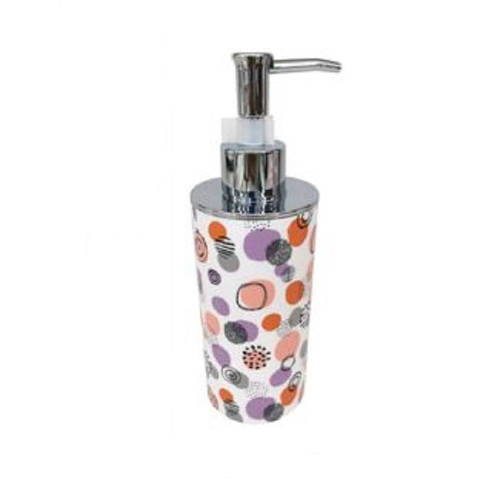 Trade Shop - Dispenser Sapone Liquido Accessorio Bagno Sfere Astratte Dosatore Portasapone 87081 -