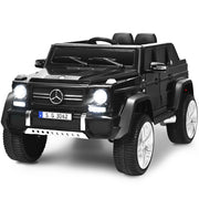Mercedes Benz Maybach G650-S 12 V per bambini con luci LED, Jeep a batteria con 2 portiere apribili Nero-Macchinine giocattoli