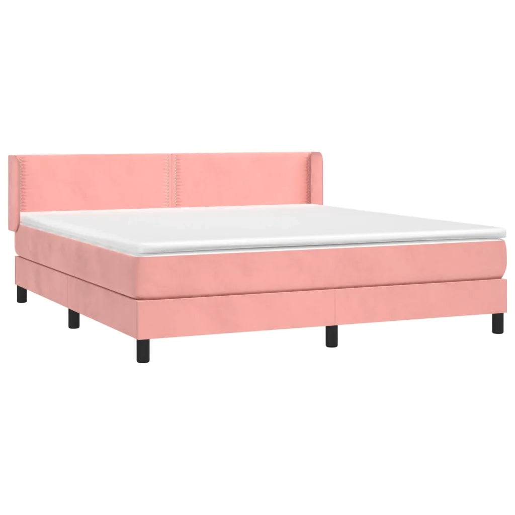 Giroletto a Molle con Materasso Rosa 180x200 cm in Vellutocod mxl 122463