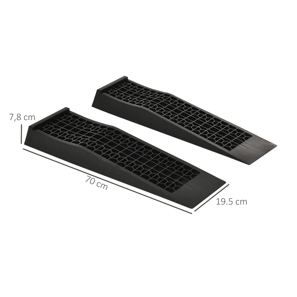 Set Rampette 2 Pezzi ¨C zephmum ¨C Nero, Plastica, 3 Tonnellate