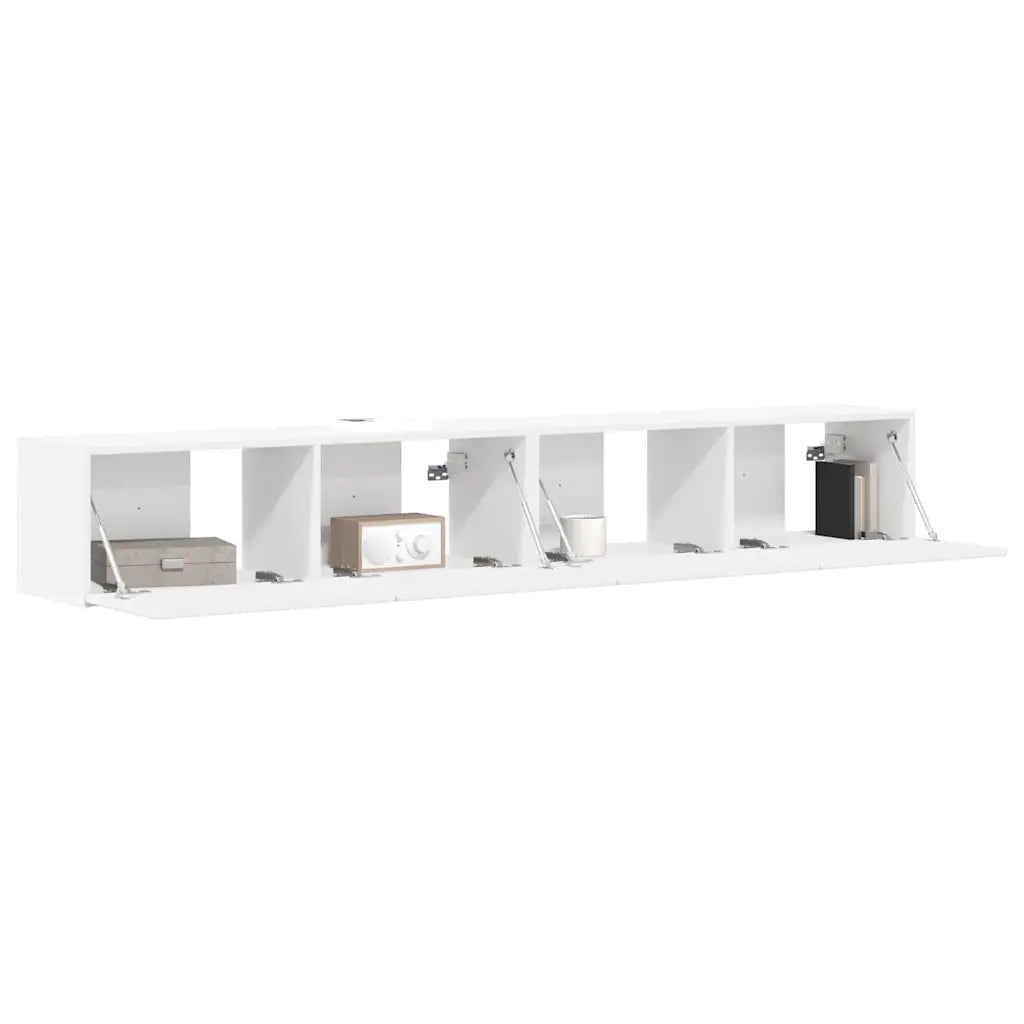 Mobile TV da parete 2 pcs Bianco 98 x 31 x 29,5 cm 892230
