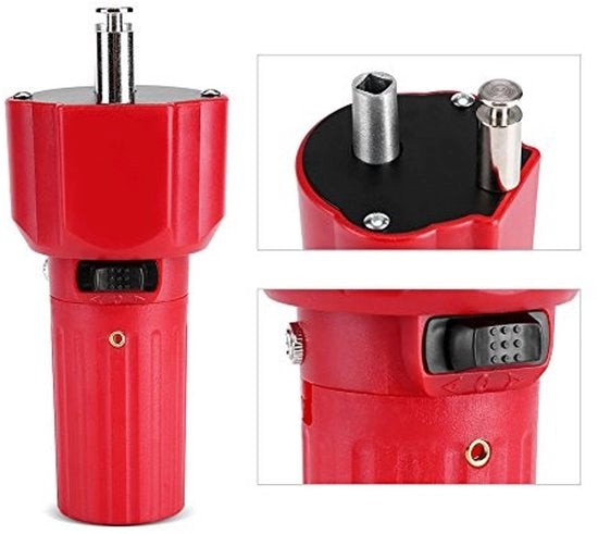 Solidchoice - Elektrische Motor voor Barbecue - Draaiknop Grillspies - Rood - USB Aansluiting - Geschikt voor - 6,5 mm Gat