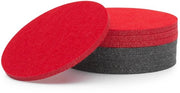 Fili di vilt per sottopanchetti a 8 pezzi (colore selezionabile) Mix rosso e nero - sottopanchetti in veltro per tavolo e bar come sottopanchetti per bicchieri e bicchieri