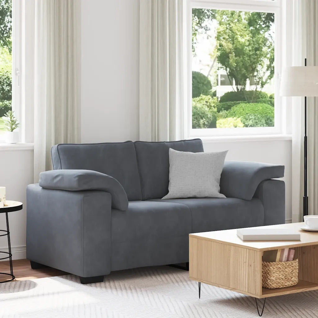 Divano Divanetto-Sofa Grigio Scuro 120 cm in Velluto 271067