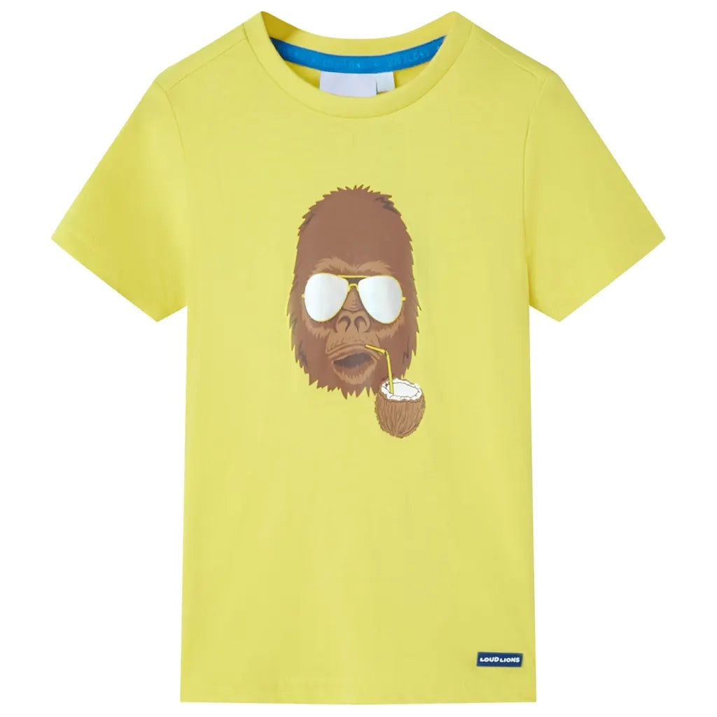 Maglietta da Bambino a Maniche Corte Gialla 140cod mxl 134471