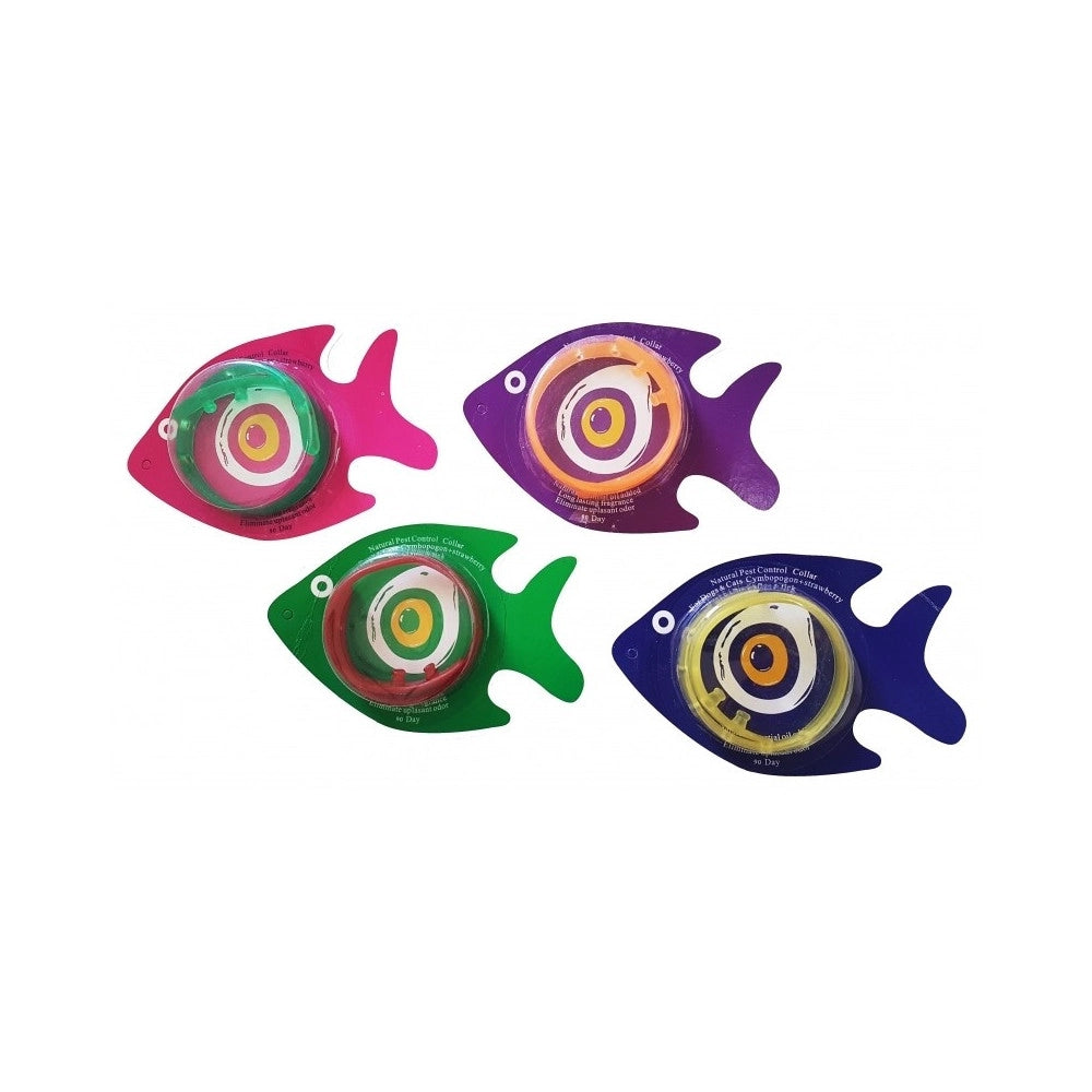 Trade Shop - Collare E Pipette Repellenti Naturale Per Cane Gatto Anti Zecche Insetti -