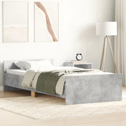 Giroletto-Struttura Letto Grigio Cemento 90x190 cm in Legno Multistrato 472835