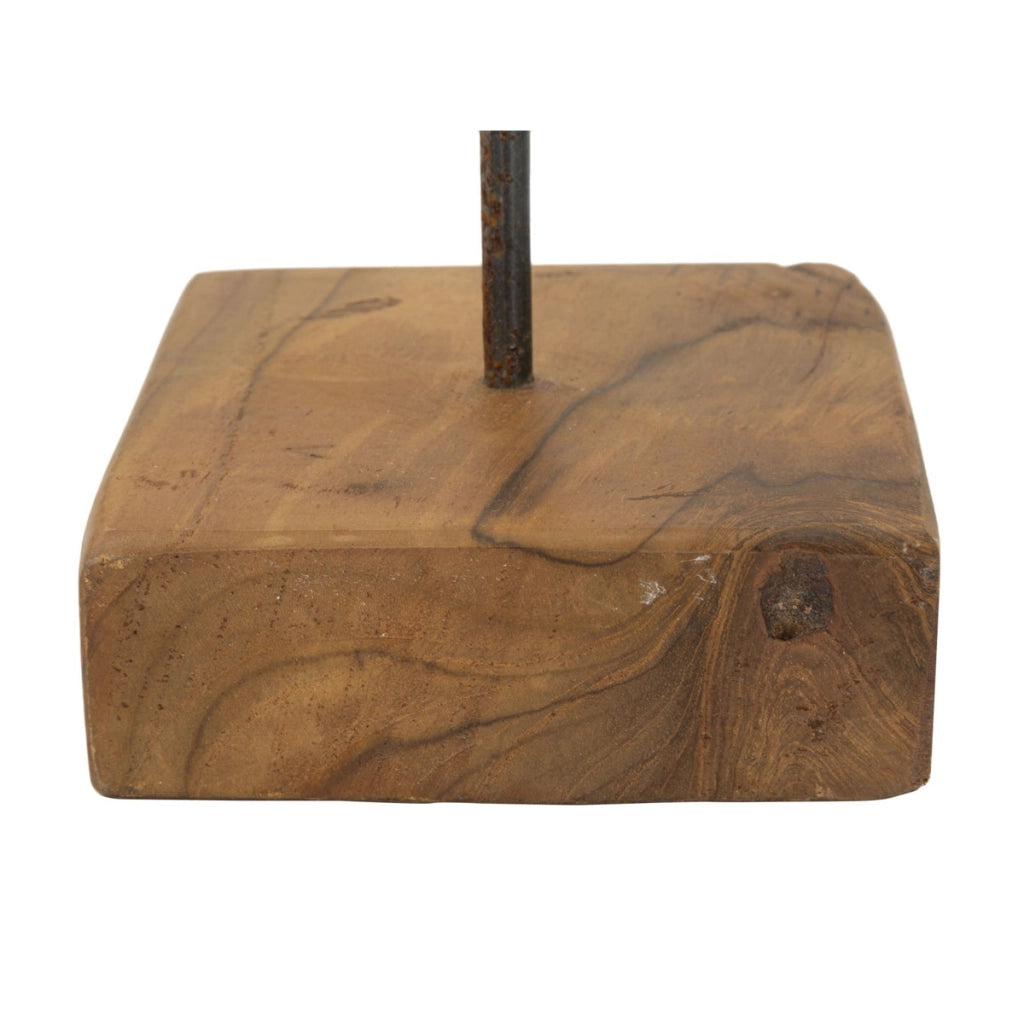 Scultura Stella, Marrone, Legno, 28x12x42 cm