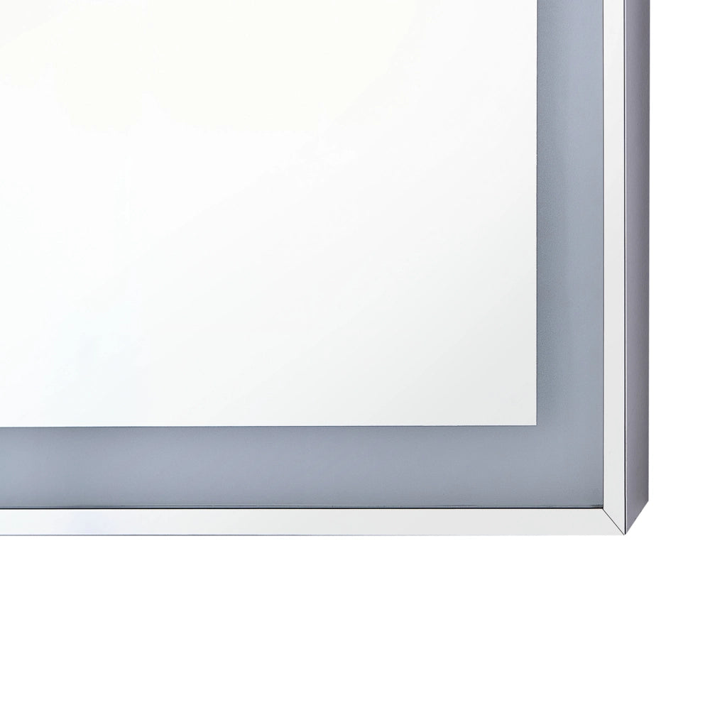 Specchio da parete a LED sospeso 90 x 70 cm Rettangolare Moderno Bagno Glamour Make-Up