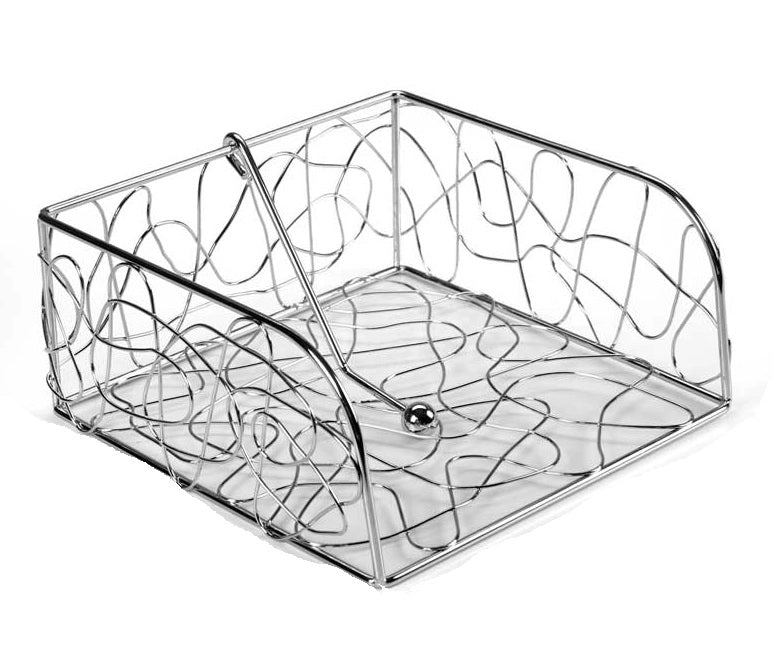 PORTATOVAGLIOLI IN METALLO SILVER 20 X 20 X 10 CM CON CLIP