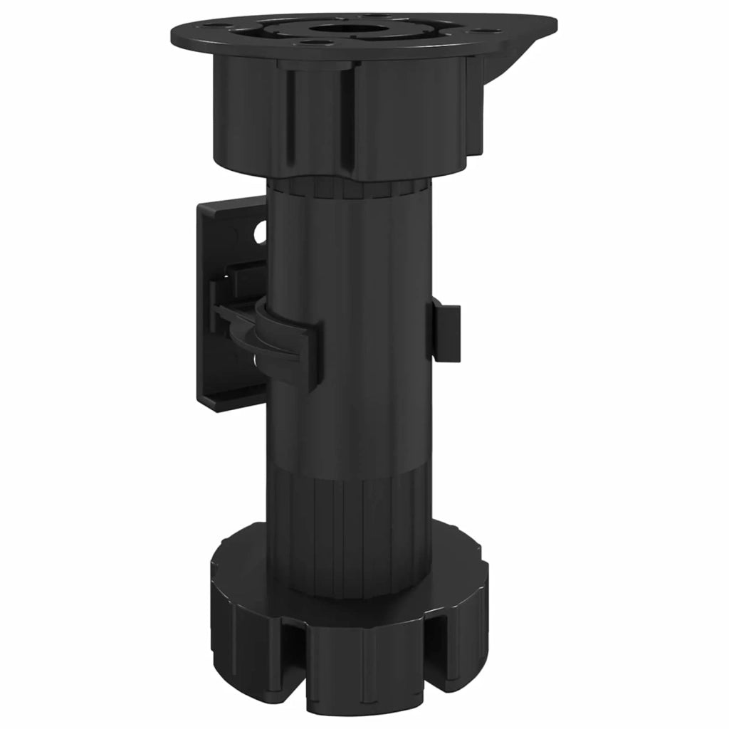 Piedini per mobili Regolabile 2 pcs Nero 46 x 46 x 128 mm PP 864784