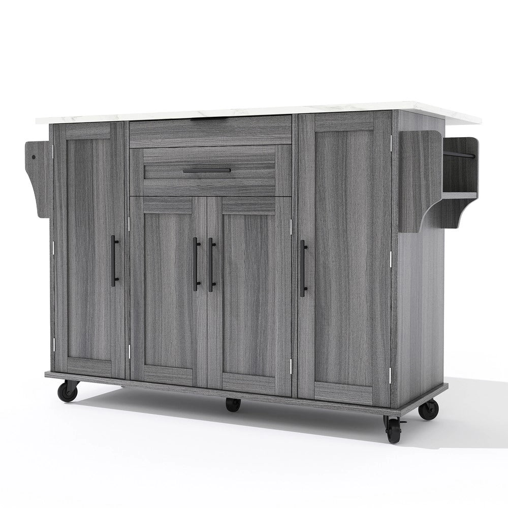 Isola Cucina con Piano Estraibile e Cassetto ¨C Xylo ¨C 120x45 cm, Legno