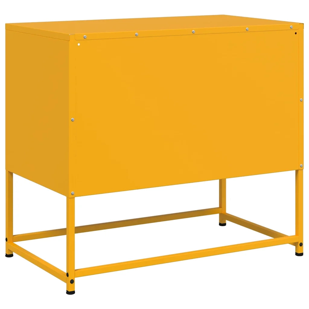Mobile TV Giallo Senape 68x39x60,5 cm in Acciaio