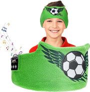 Slaapmasker con cuffia auricolare e microfono musicale - Maschera Bluetooth - Regalo per bambini - Viaggi - Nero