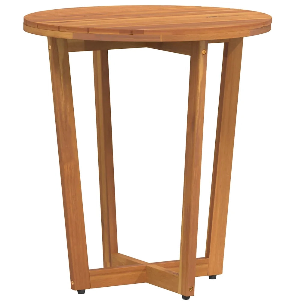 Tavolino da giardino rotondo Ø55x60 cm in Legno Massello di Acacia 4108132