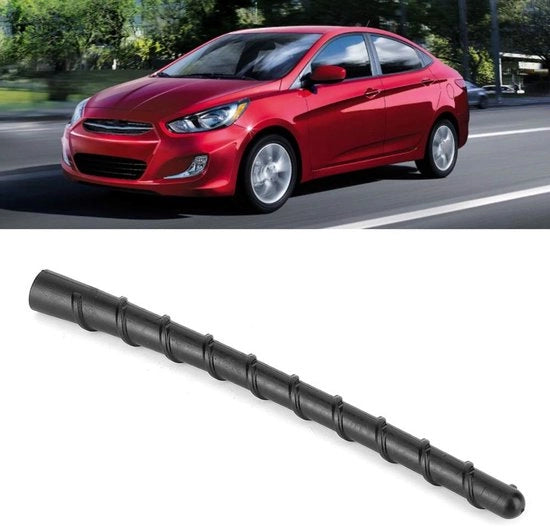 Antenna universale per auto 18 cm - Disegno robusto - Qualità del segnale migliorata - Adatto per AM/FM - Installazione facile - Adatto per la maggior parte degli autoveicoli - Antenna radio