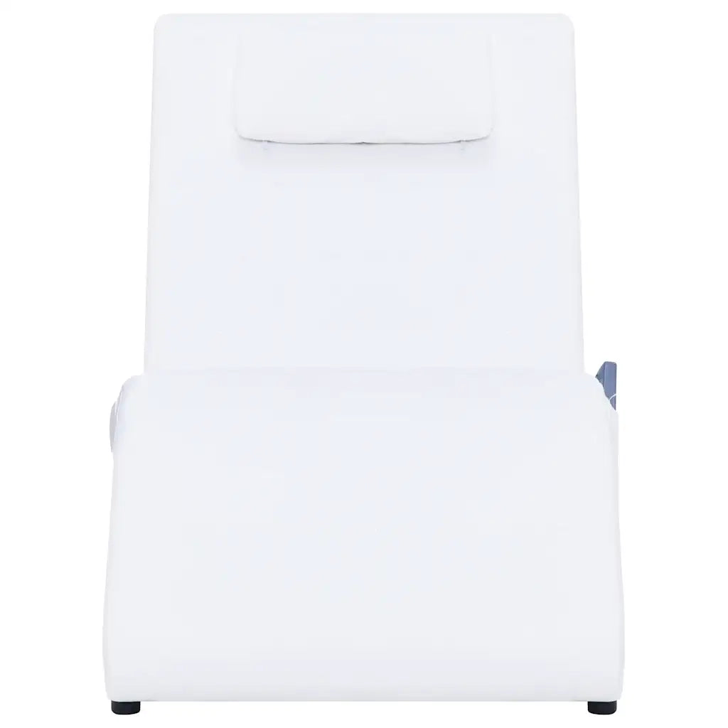 Sdraio Massaggiante con Cuscino Bianco in Similpelle CFW9967047