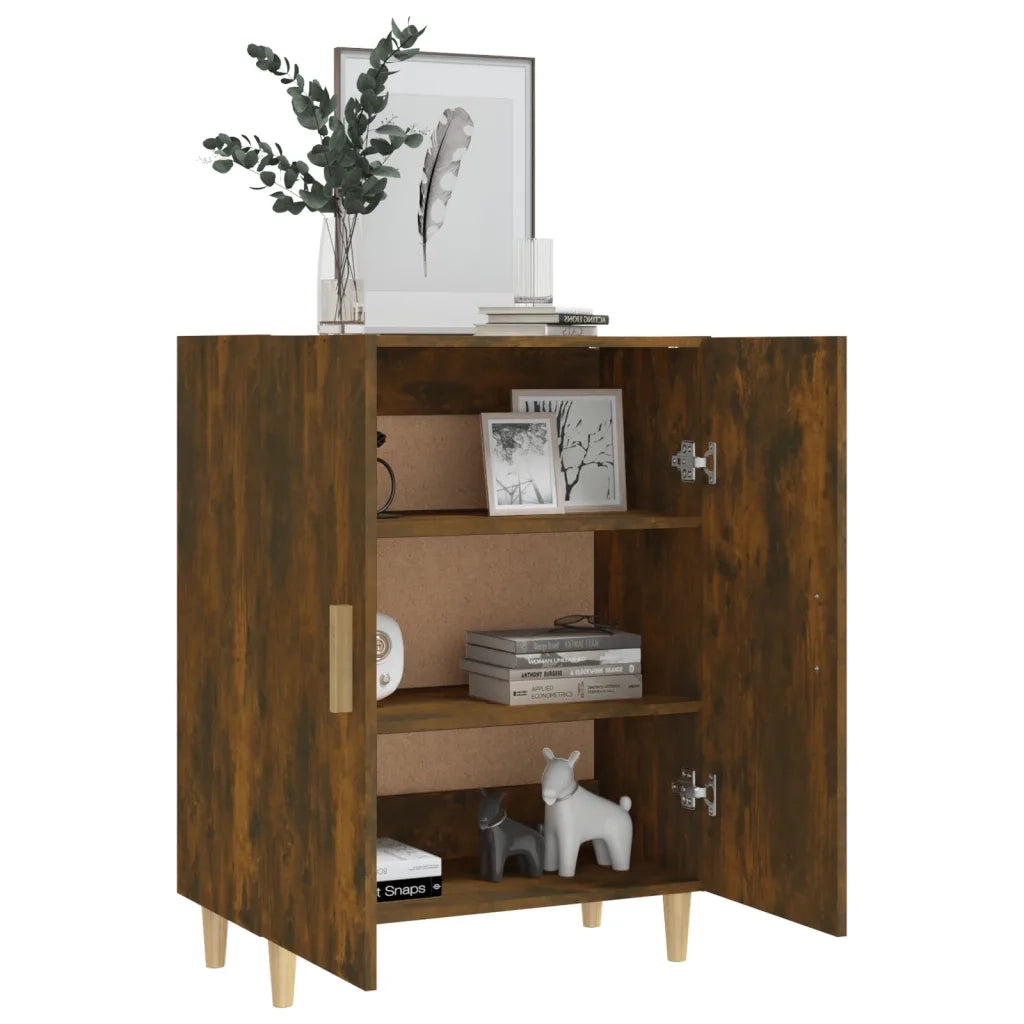 Credenza | Madia | Buffet da pranzo | Armadio da pranzo Rovere Fumo 70x34x90 cm in Legno Multistrato