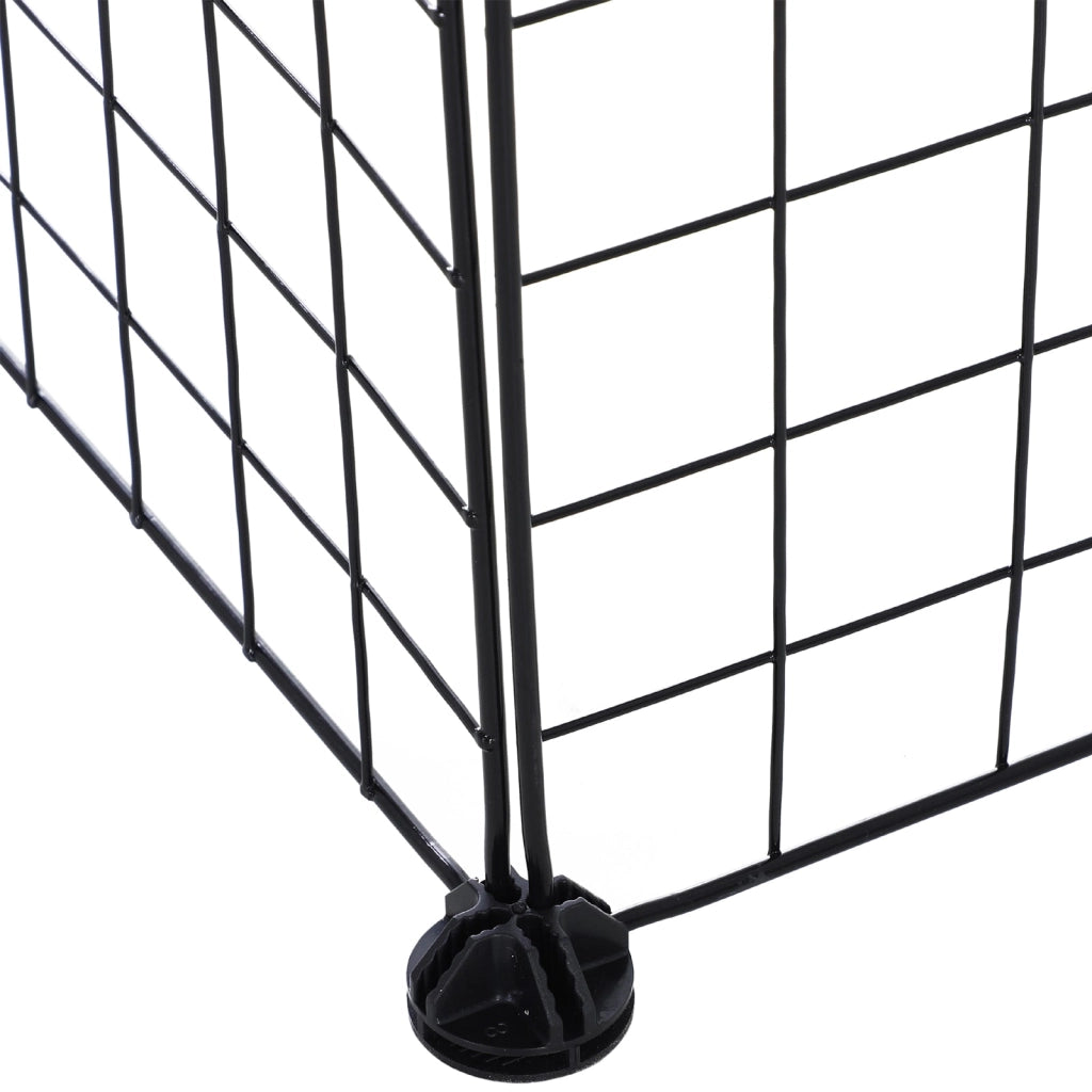 Recinto per Roditori Topini Criceti Recinzione Rete Gabbia 36 Pezzi 146x73x73 cm  Nero