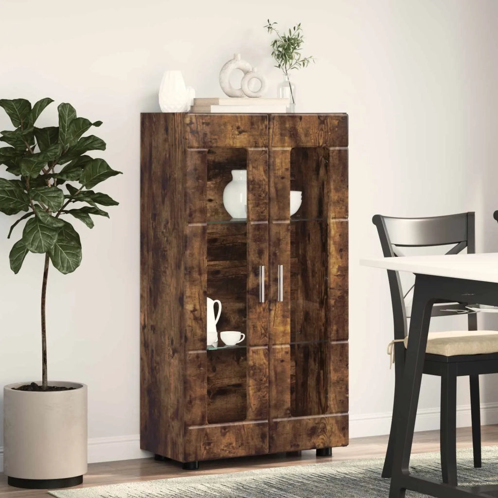 Credenza con lo scaffale FLORIN Rovere fumé 55,5 x 29 x 100 cm 880256