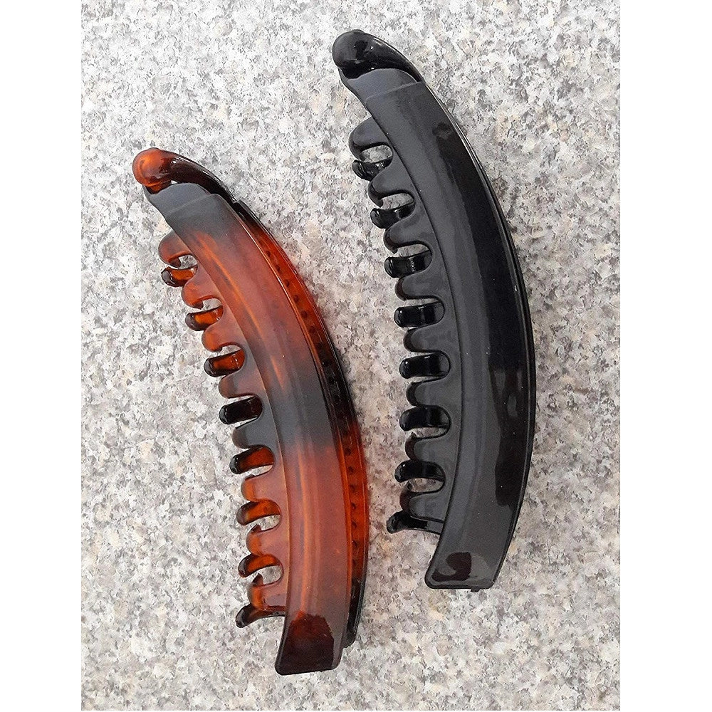 Trade Shop - Fermacoda 0127 Banana 13 Cm Pesce Pettine Per Capelli Coda Codino Ferma Capelli -