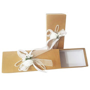Trade Shop - Bomboniera Bomboniere 6 Pezzi Scatola Avana Fiore Cc6244 Carta 17x6x4cm Confetti -