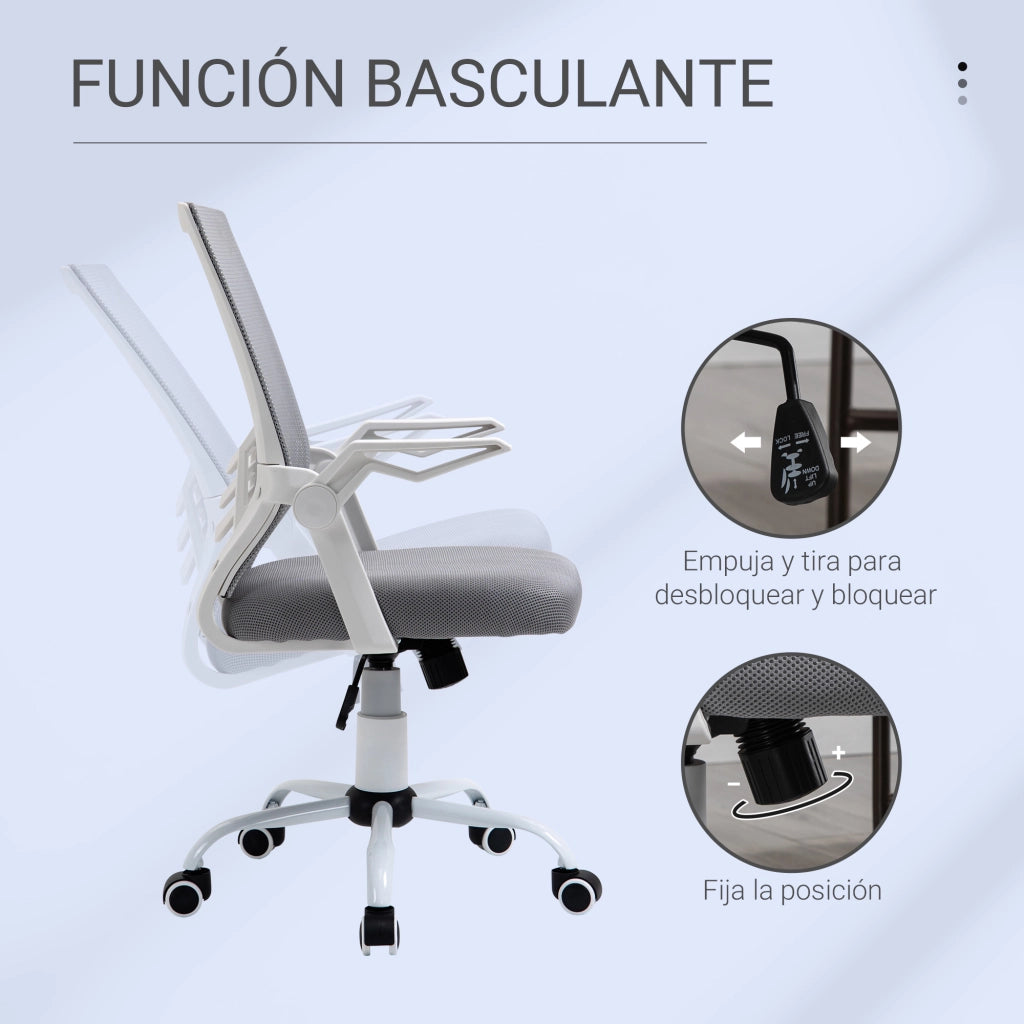 Sedia da Ufficio Ergonomic ¨C zephmum ¨C Grigio 62.5x55x94-104 cm