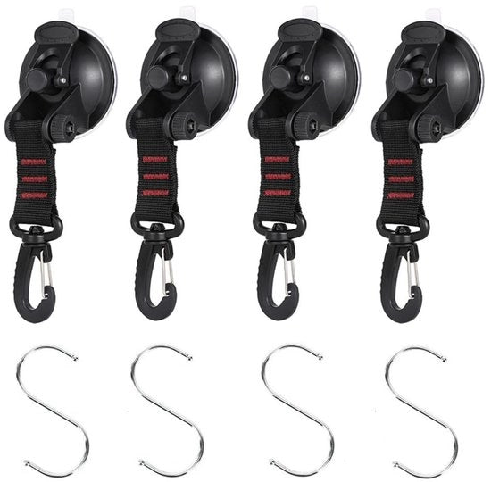 Set di attrezzi per l'accostamento di 4 pezzi - Accostatori forti - Grappolo per tenda - Accostatori multifunzionali - Resistente alla corrosione - 17 x 7 cm - Grappolo per accostamento