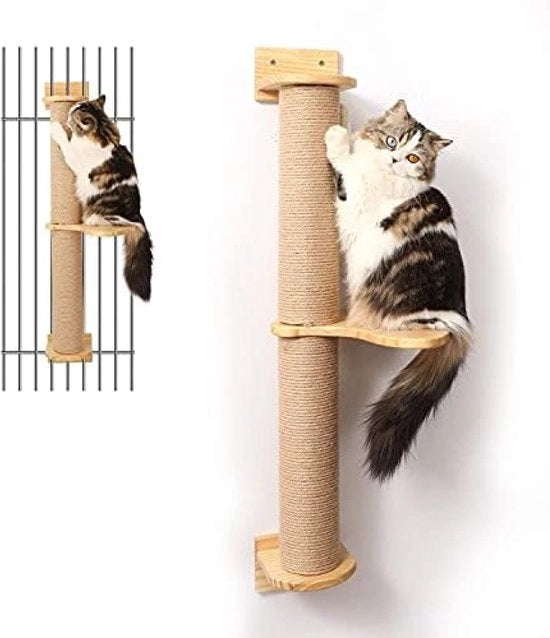 Albero per gatti con rampe a graticola e sacco di juta - GRANDE TAGLIA 93 cm