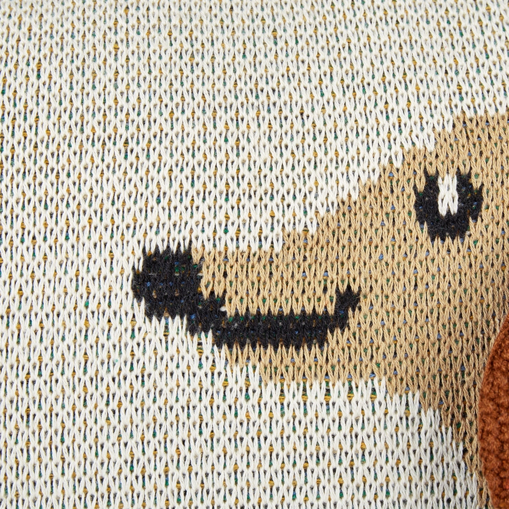 Set di 2 cuscini decorativi per bambini in cotone beige 45 x 45 cm con motivo bassotto Accessorio per la camera da letto dei bambini