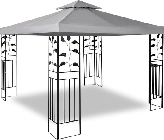 Tetto di ricambio, tenda, 3 x 3 m, impermeabile, ombrelloni per tende, protezione UV, copertura tenda, tenda da festa, tettoia, copertura doppia, colore grigio