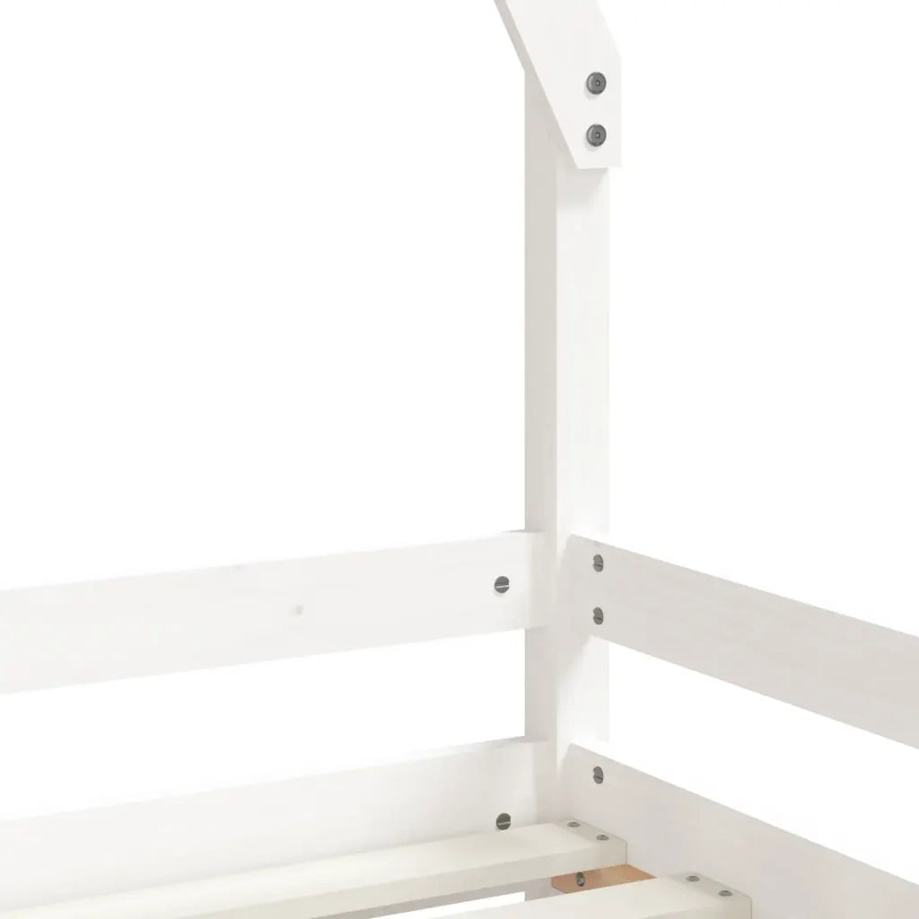 Giroletto per Bambini-Struttura Letto Bambini Bianco 80x200cm in Legno Massello di Pino 978474