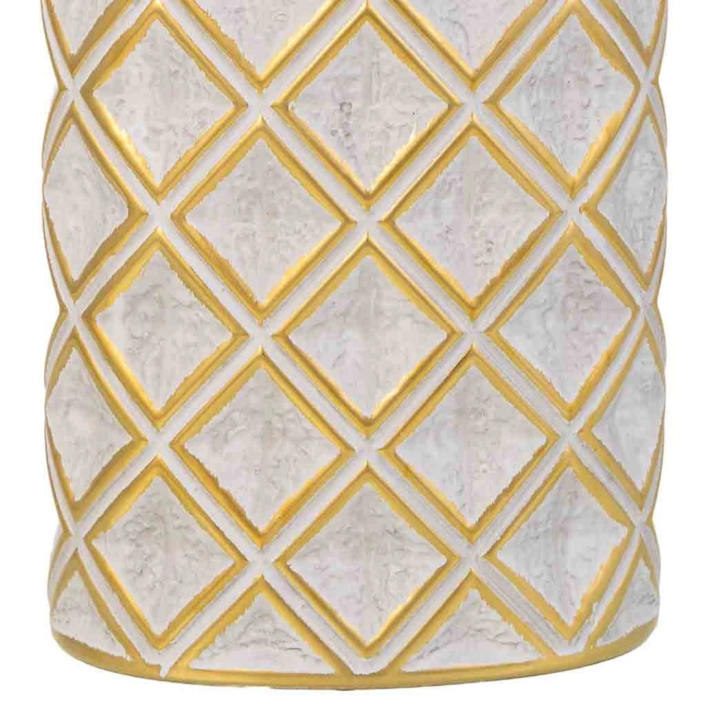 Vaso in ceramica dorata, cm 17x11x40h