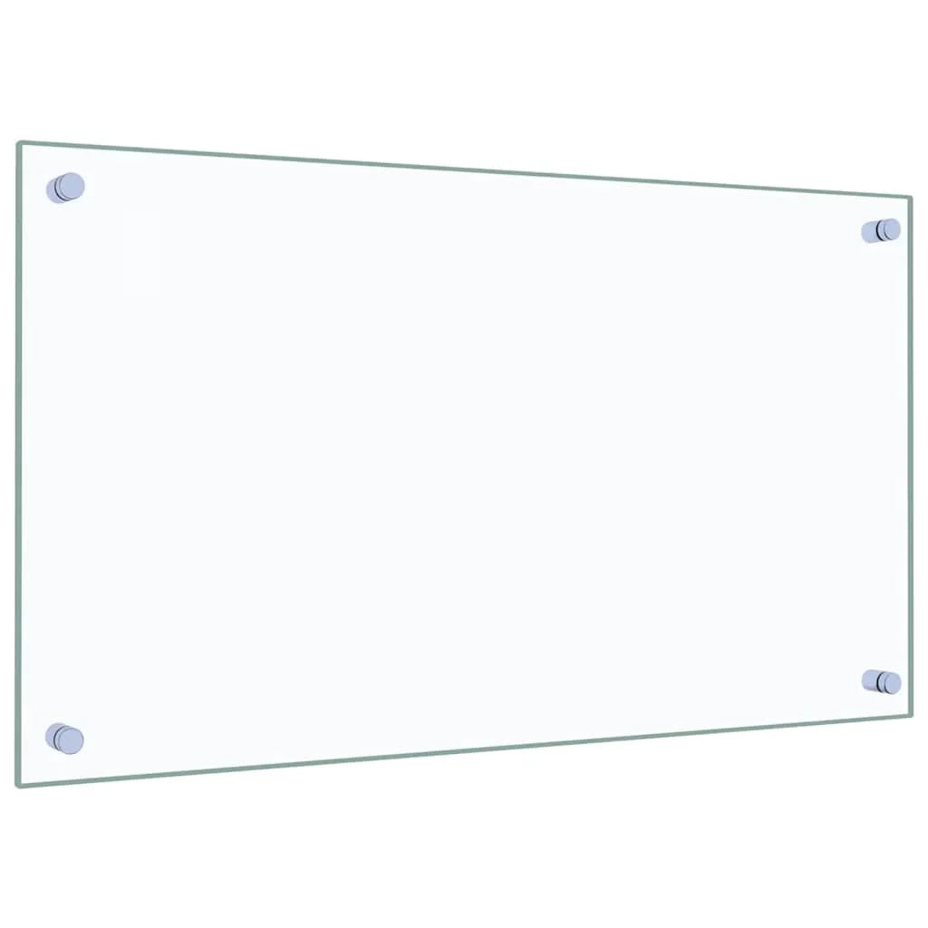 Set di 2 paraschizzi per cucina 70 x 40 cm in vetro temperato trasparente 02_0055732