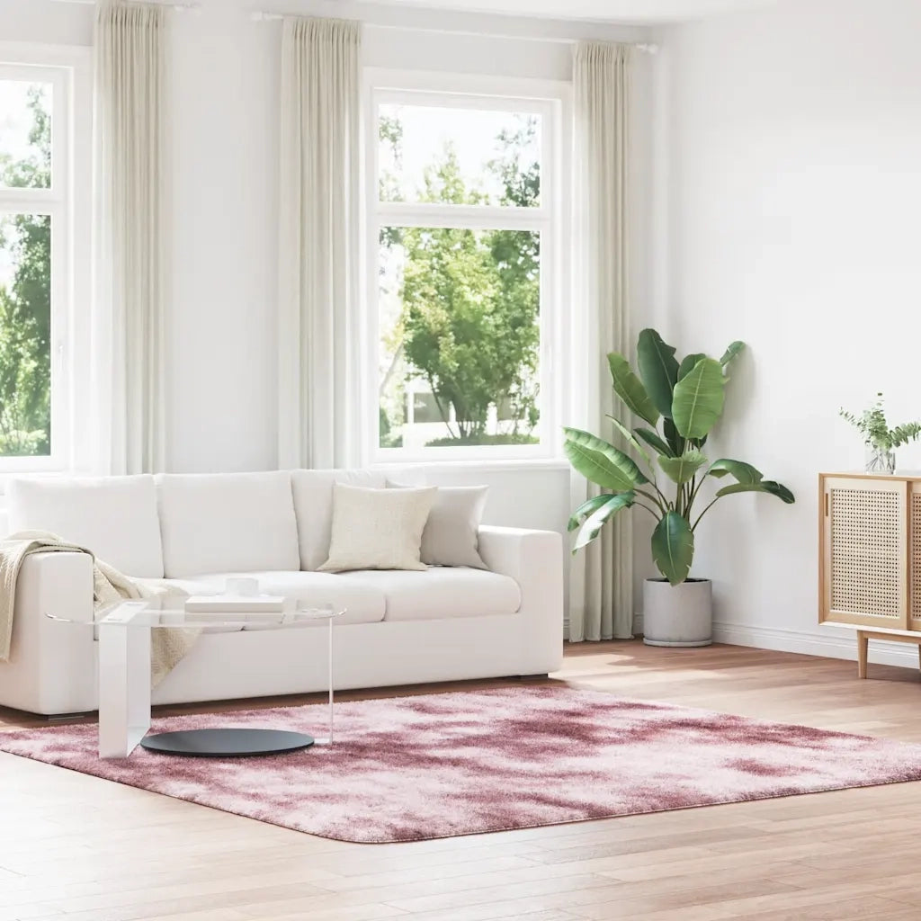 Tappeto Shaggy a Pelo Lungo NAVARRA Rosa Antico 240x240cm