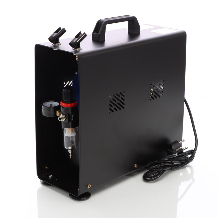 Compressore per aerografo AS196A con serbatoio aria 2 cilindri 6 bar Interruttore a 2 fasi