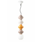 Sospensione Vintage Decò Copacabana 4 Moduli Ceramica Multicolor G-B-G E27