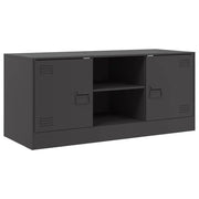 Mobile TV multimediale mensola TV credenza TV per sala da pranzo soggiorno camera da letto 99 x 39 x 44 cm acciaio nero 02_0026369