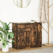 Credenza con Cassetto-Buffet-Armadio da cucina Rovere Fumo 71x35x65 cm in Truciolato 205068