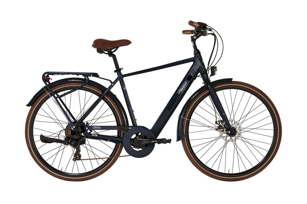 Bicicletta a Pedalata Assistita da Uomo 28" Autonomia fino a 50km Batteria 10,2 Ah Aris Nero