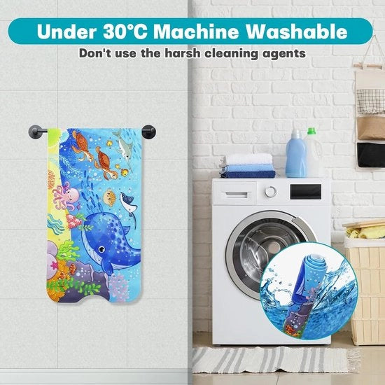 Badmatta Antiscivolo per Bambini 100x40cm con Morsetto Antiscivolo e Zuignap per Bagni Antiscivolo