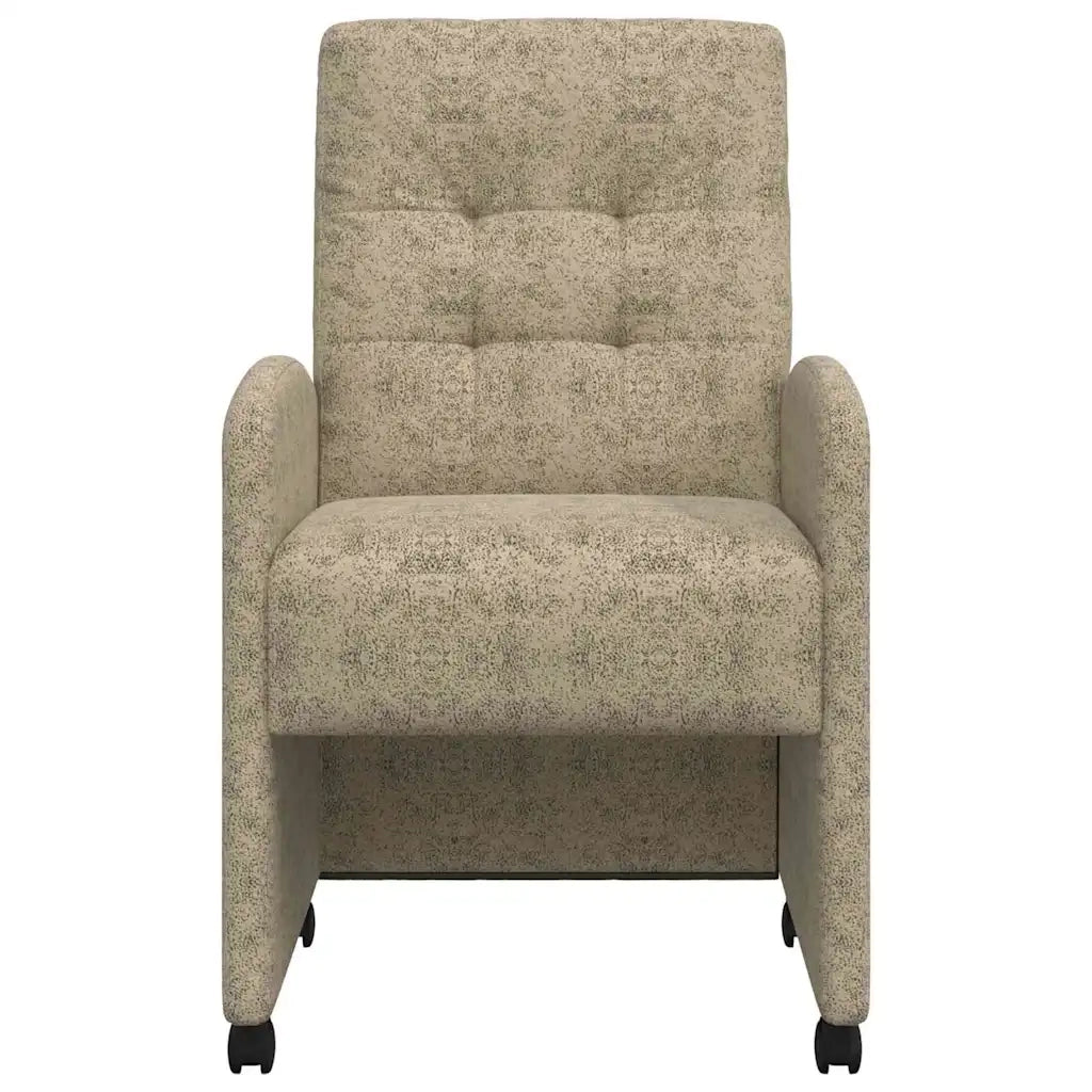 Sedie da Pranzo con Ruote 2 pcs Grigio chiaro 58 x 67 x 97 cm